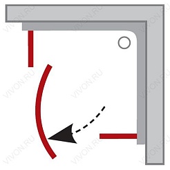 Ravak  Душевой уголок PSKK3-90 Transparent, профиль сатин – фотография-2